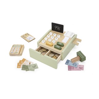 PolarB® Wooden Toy Cash Register